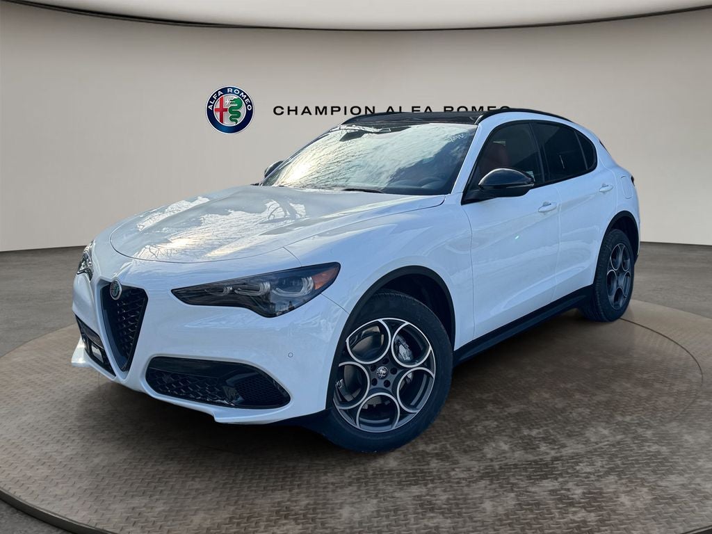 2026 Alfa Romeo Stelvio STELVIO AWD in Milano White Exterior Paint — front three-quarter view